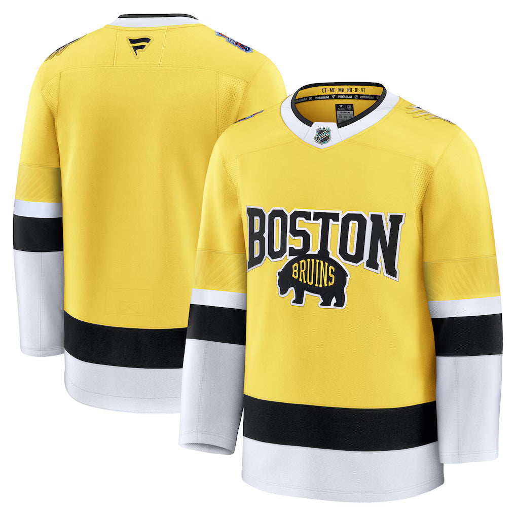 Boston Bruins NHL Fanatics 2026 Stadium Series Premium Jersey – Gold (USA Stock) - UKASSNI