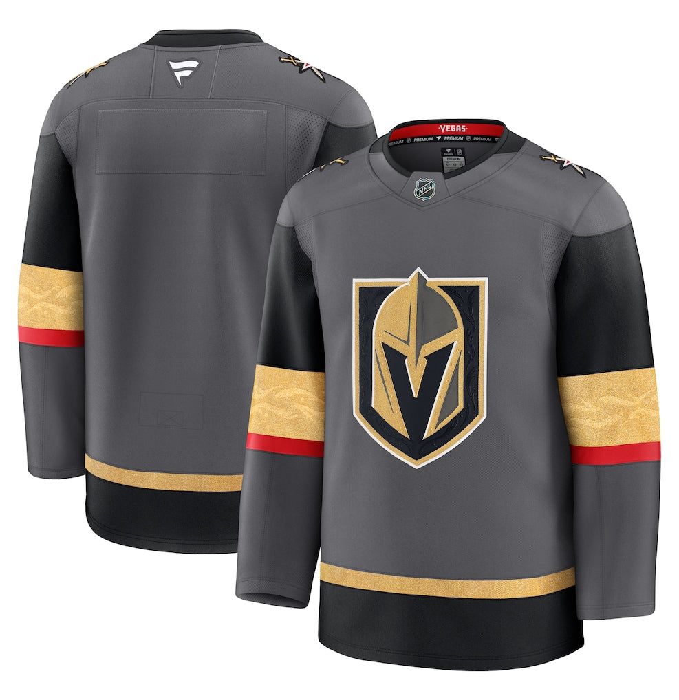 Vegas Golden Knights NHL Fanatics Alternate Premium Jersey – Gray (USA Stock) - UKASSNI
