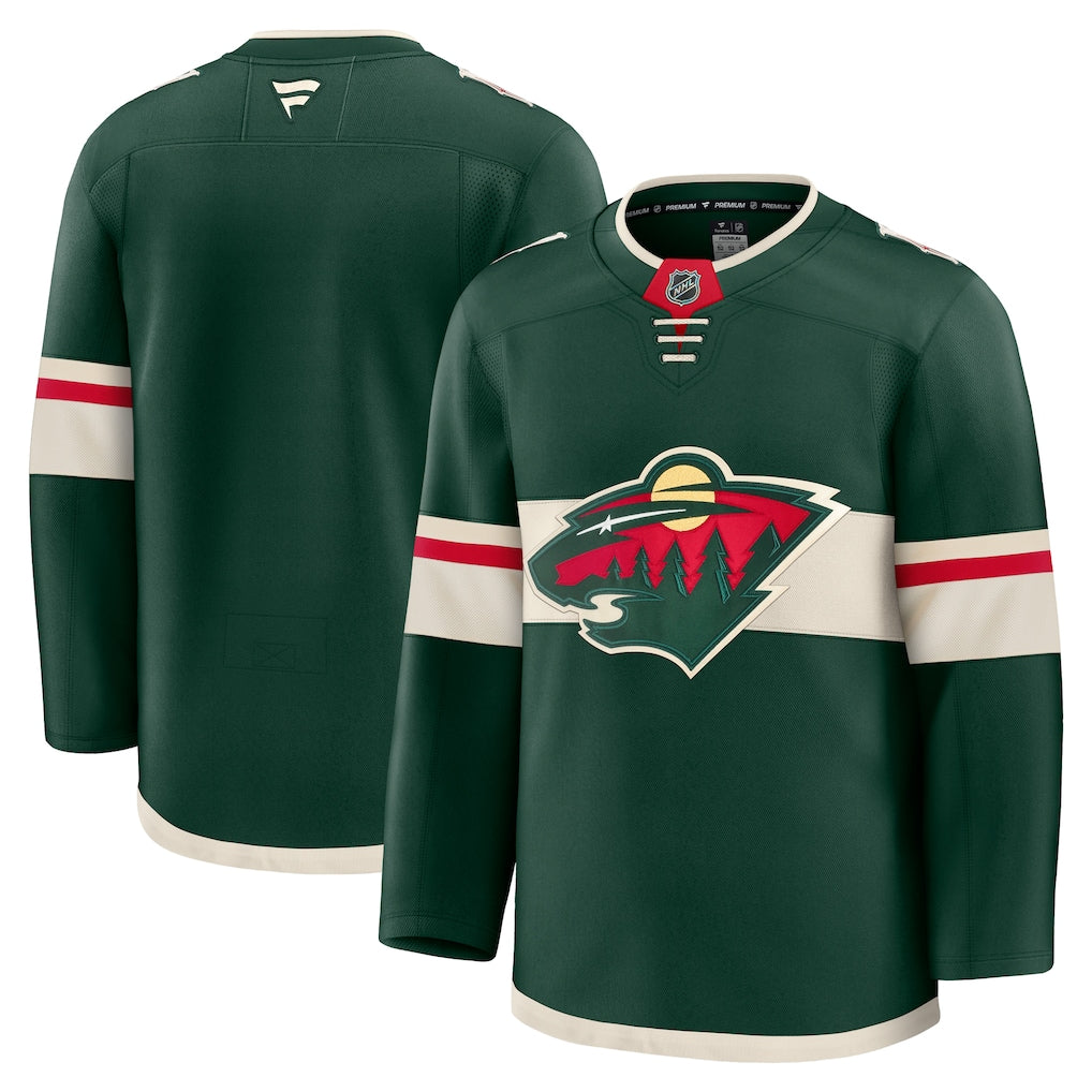 Minnesota Wild NHL Fanatics Home Premium Jersey – Green (USA Stock) - UKASSNI
