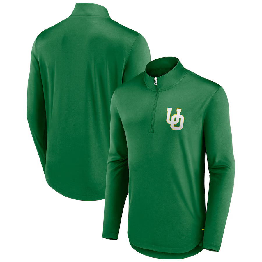 Oregon Ducks NCAA Fanatics Tough Minded Quarter-Zip Top – Green (USA Stock) - UKASSNI