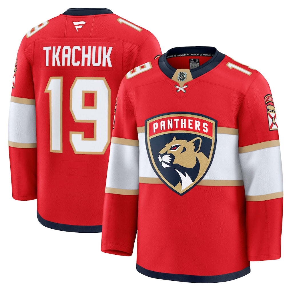 Florida Panthers NHL Matthew Tkachuk Fanatics Home Premium Player Jersey – Red (USA Stock) - UKASSNI