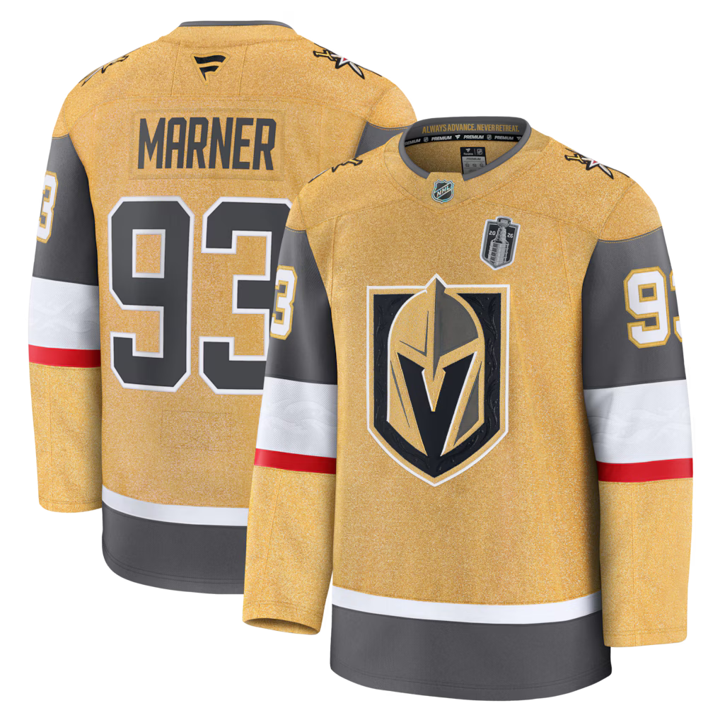 Vegas Golden Knights NHL Mitch Marner Fanatics 2026 Stanley Cup Final Premium Jersey - Gold (USA Stock)