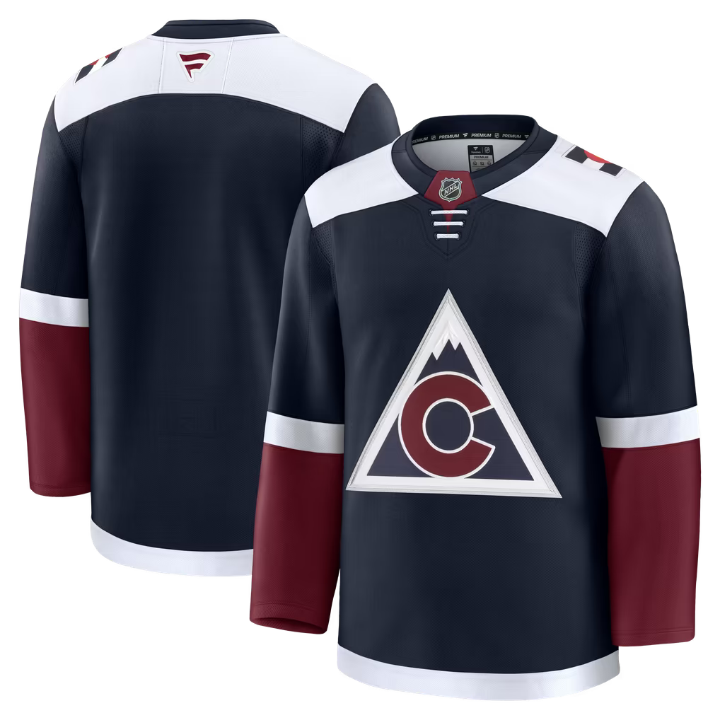 Colorado Avalanche Jersey – NHL Fanatics Alternate Premium – Navy (USA Sourced)