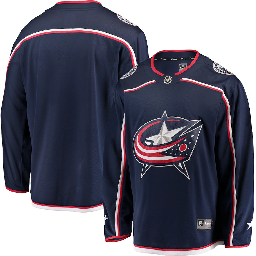 Columbus Blue Jackets NHL Fanatics Breakaway Home Jersey – Navy (USA Stock)