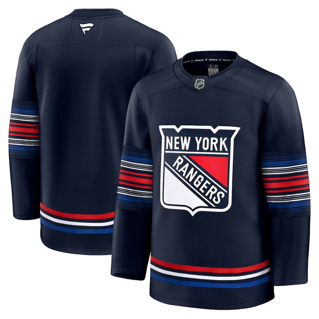 New York Rangers NHL Fanatics Alternate Premium Jersey – Navy (USA Stock) - UKASSNI
