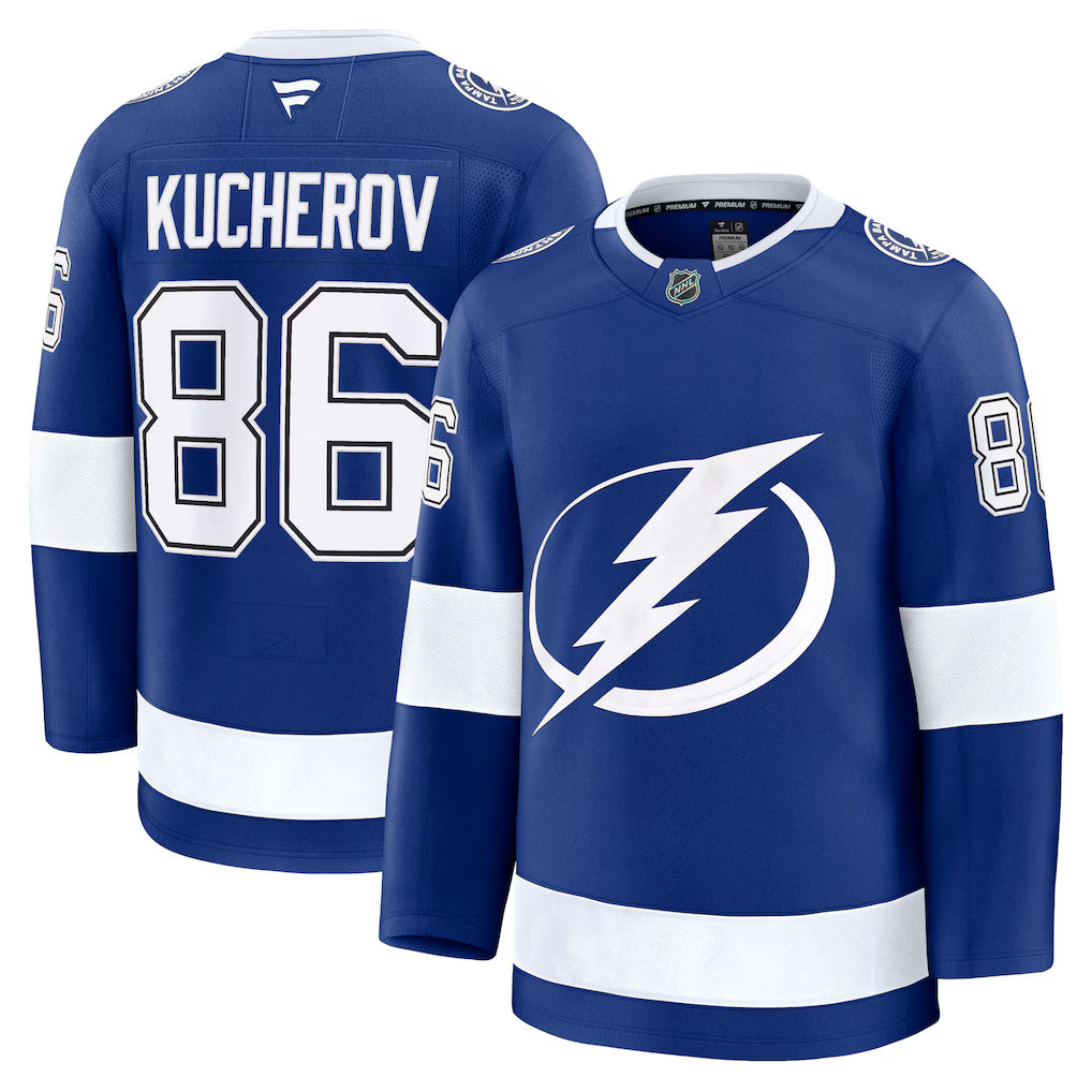 Tampa Bay Lightning NHL Nikita Kucherov Fanatics Home Premium Jersey – Blue (USA Stock) - UKASSNI