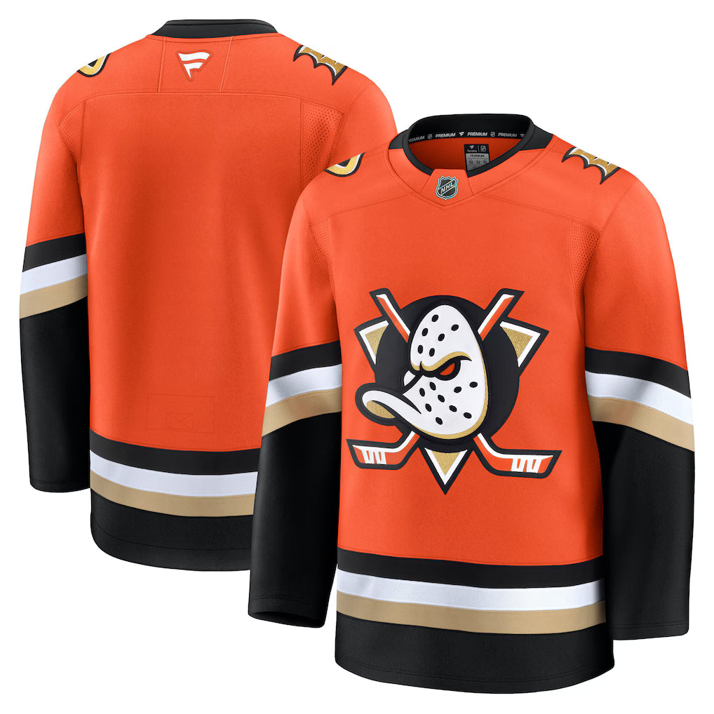 Anaheim Ducks NHL Fanatics Home Premium Jersey – Orange (USA Stock)
