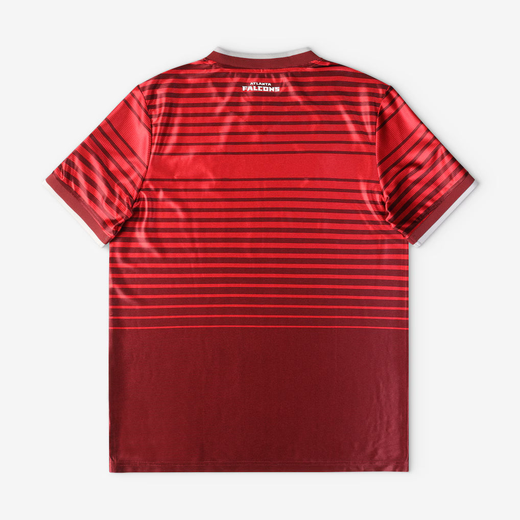 Atlanta Falcons Football x Football V-Neck Fan Top – NFL Fanatics Soccer-Style Crossover – Red (USA Sourced) by Fanatics Branded