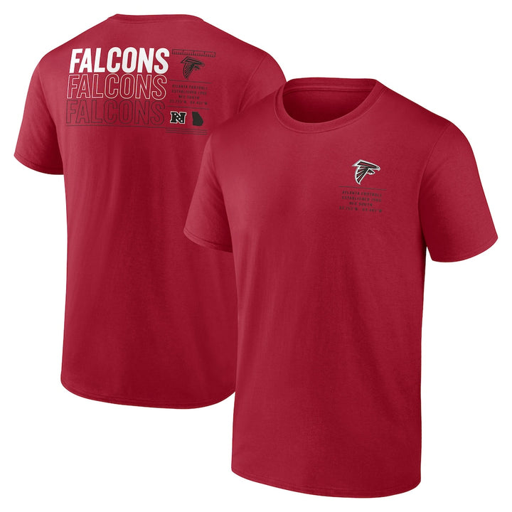 Atlanta Falcons Fanatics Repeat Stats T-Shirt - NFL Fanatics – Red (UK Ready)