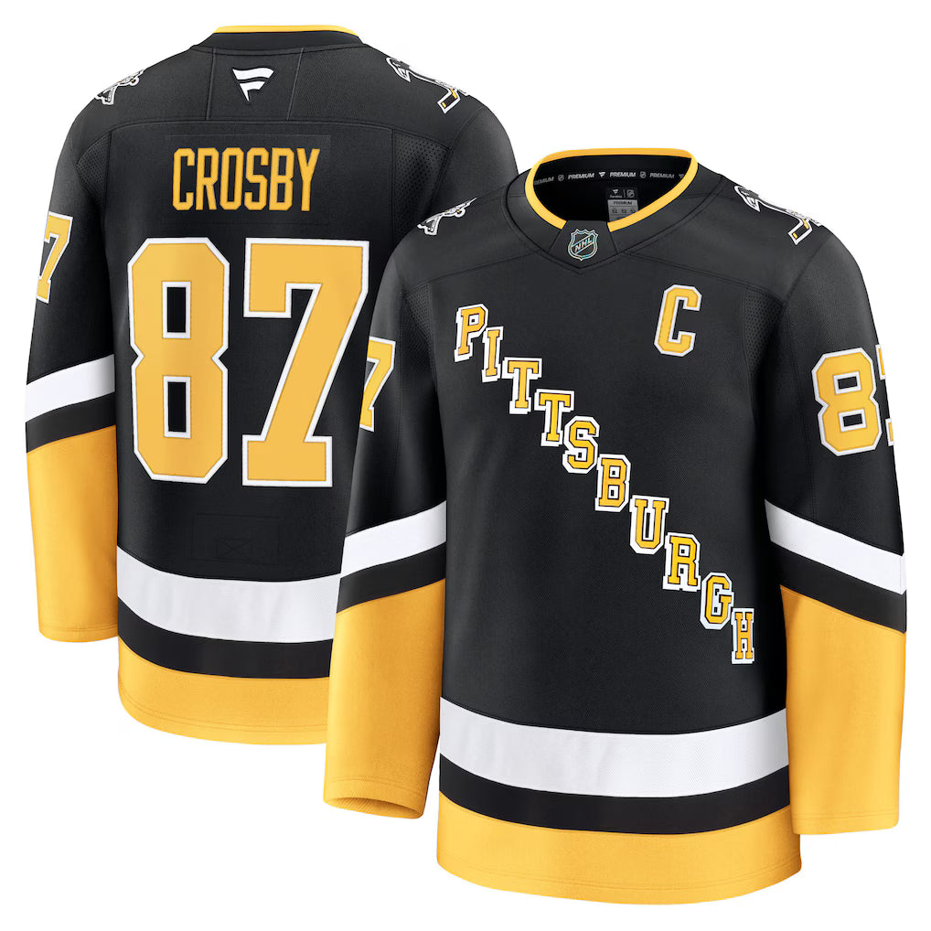 Pittsburgh Penguins NHL Sidney Crosby Fanatics Alternate Premium Jersey – Black (USA Stock) - UKASSNI