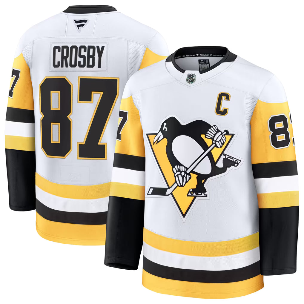 Pittsburgh Penguins Sidney Crosby Jersey – NHL Fanatics Home Premium – 2 Colours (USA Sourced)