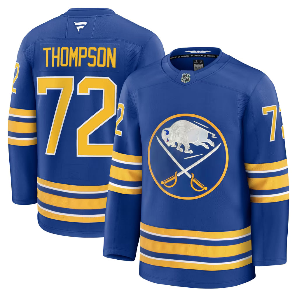 Buffalo Sabres Tage Thompson Jersey – NHL Fanatics Home Premium – Royal (USA Sourced)