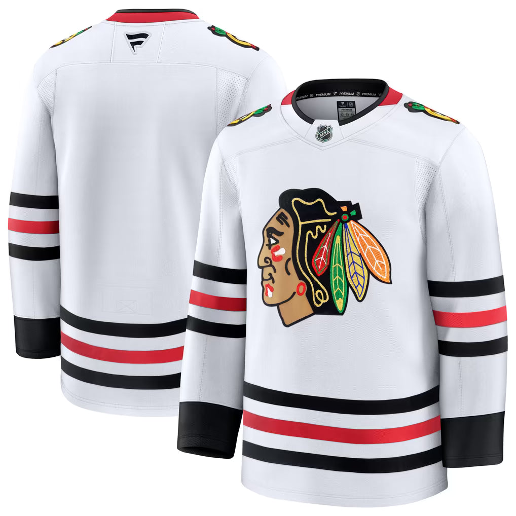 Chicago Blackhawks Jersey – NHL Fanatics Away Premium – White (USA Sourced)