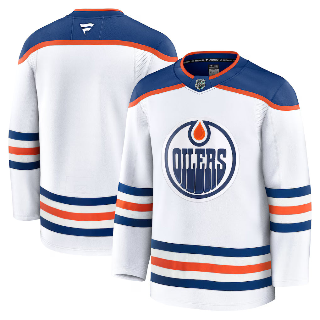 Edmonton Oilers NHL Fanatics Away Premium Jersey – White (USA Stock) - UKASSNI