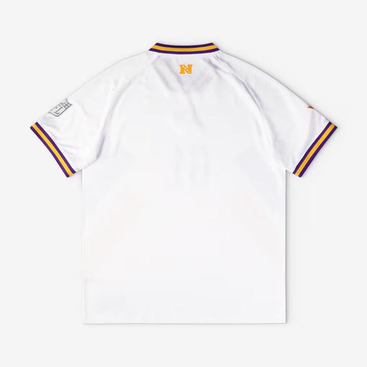 Minnesota Vikings Football x Football V-Neck Fan Top – NFL Fanatics Soccer-Style Crossover – White (USA Sourced) by Fanatics Branded