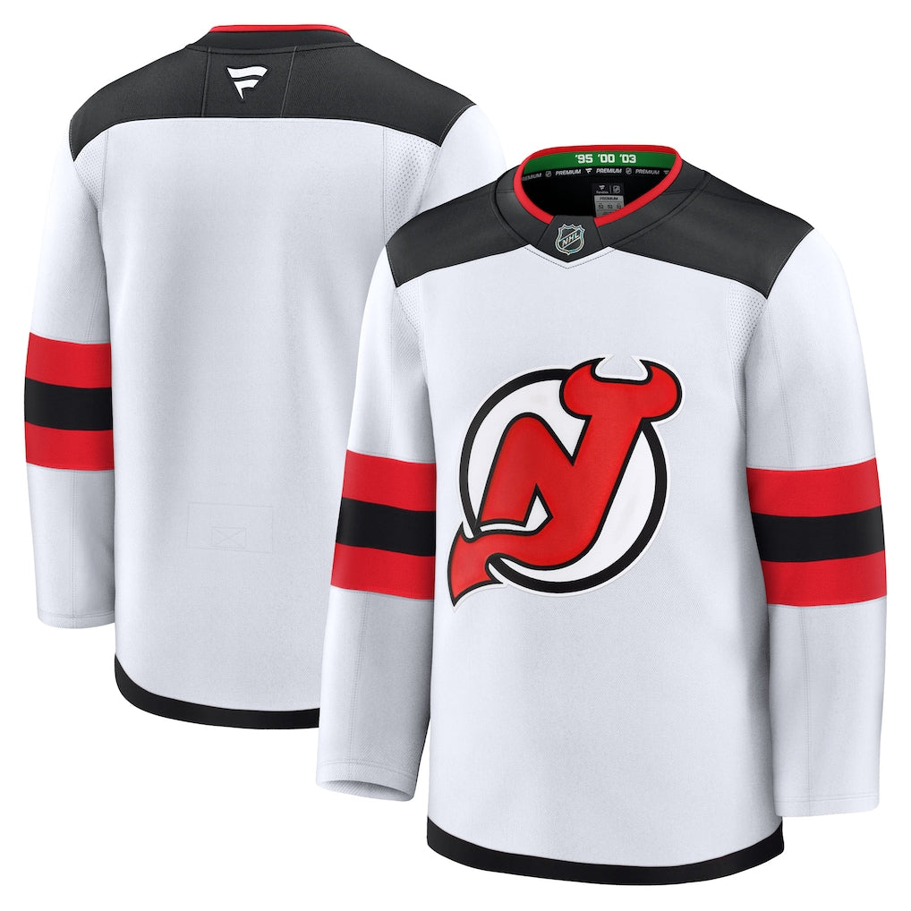 New Jersey Devils NHL Fanatics Away Premium Jersey – White (USA Stock) - UKASSNI
