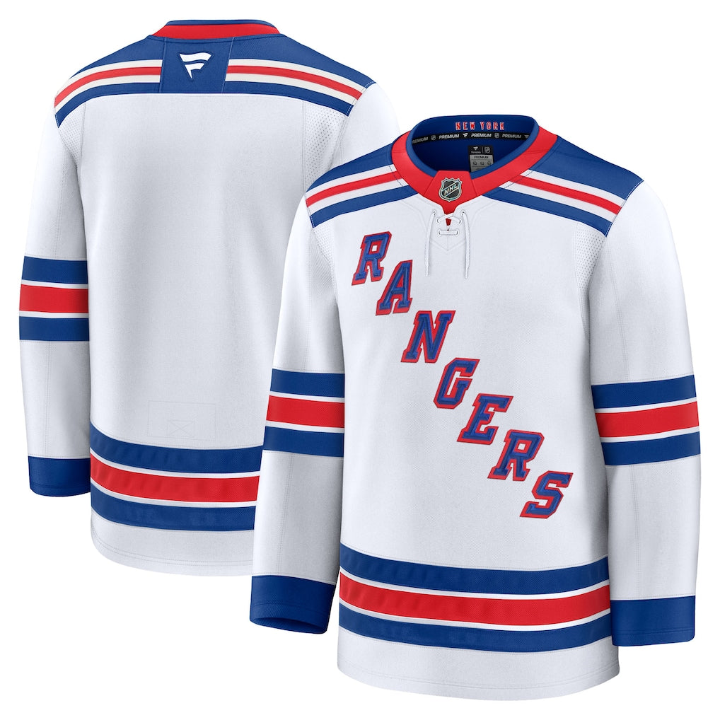 New York Rangers NHL Fanatics Away Premium Jersey – White (USA Stock) - UKASSNI