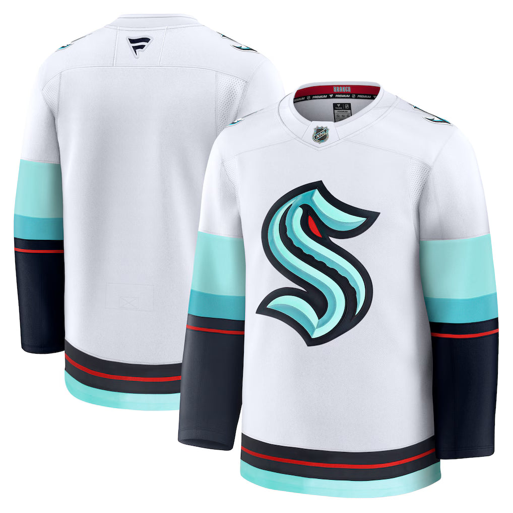 Seattle Kraken NHL Fanatics Away Premium Jersey – White (USA Stock) - UKASSNI
