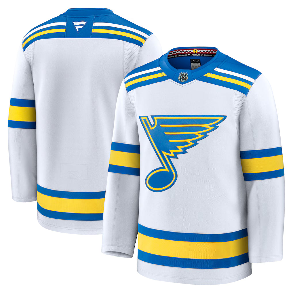 St. Louis Blues NHL Fanatics Away Premium Jersey – White (USA Stock) - UKASSNI