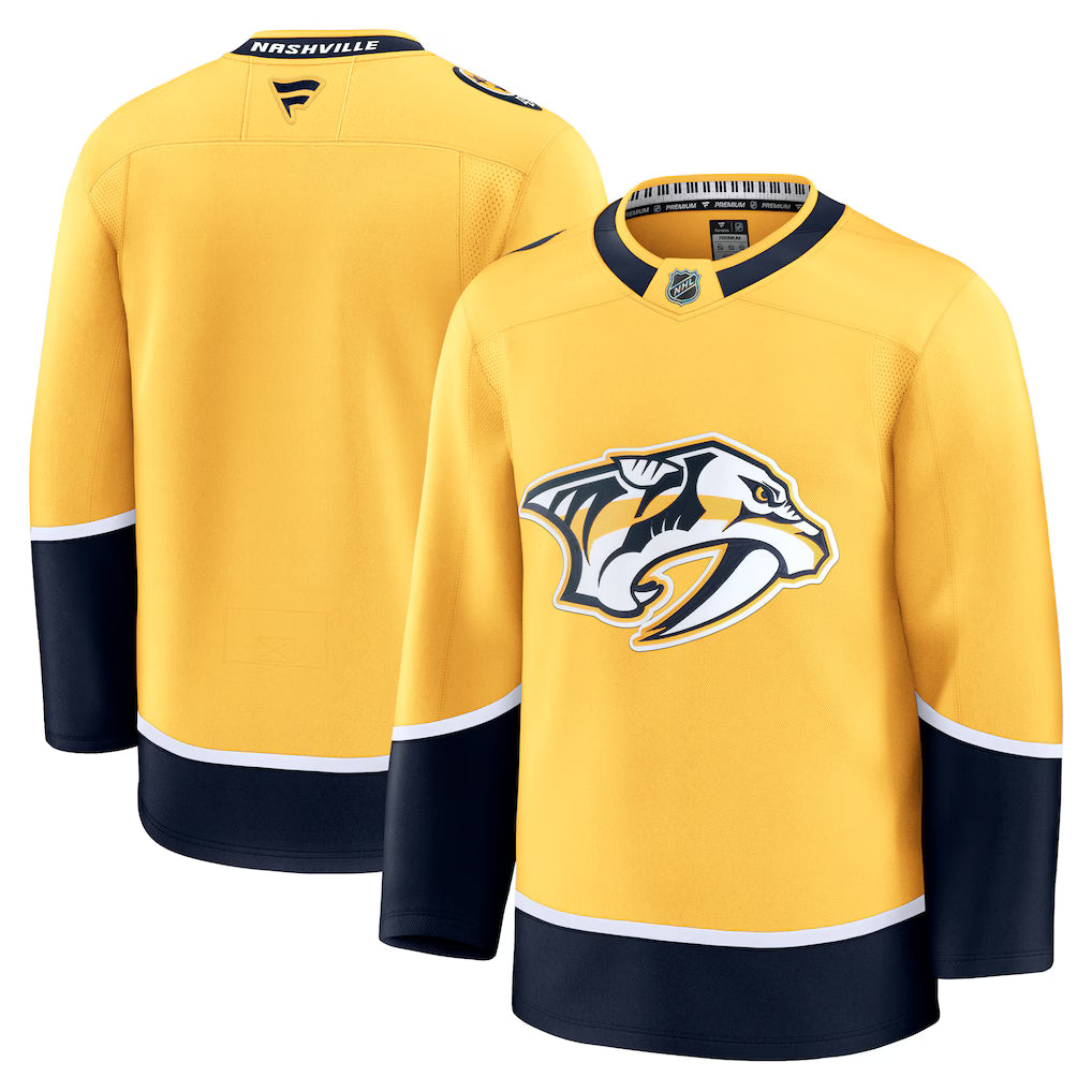 Nashville Predators NHL Fanatics Home Premium Jersey – Yellow (USA Stock) - UKASSNI
