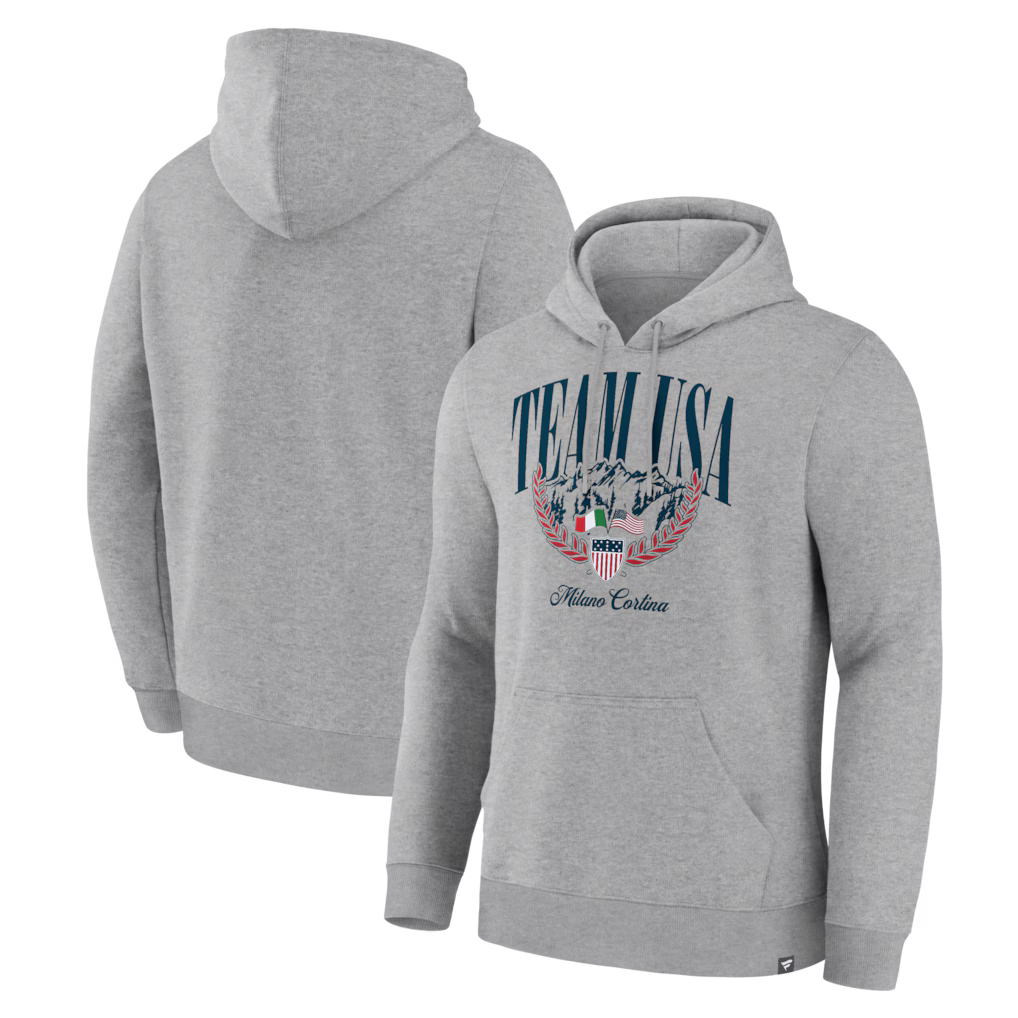 Team USA 2026 Winter Olympics Laurels Hoodie – Gray (USA Stock) - UKASSNI