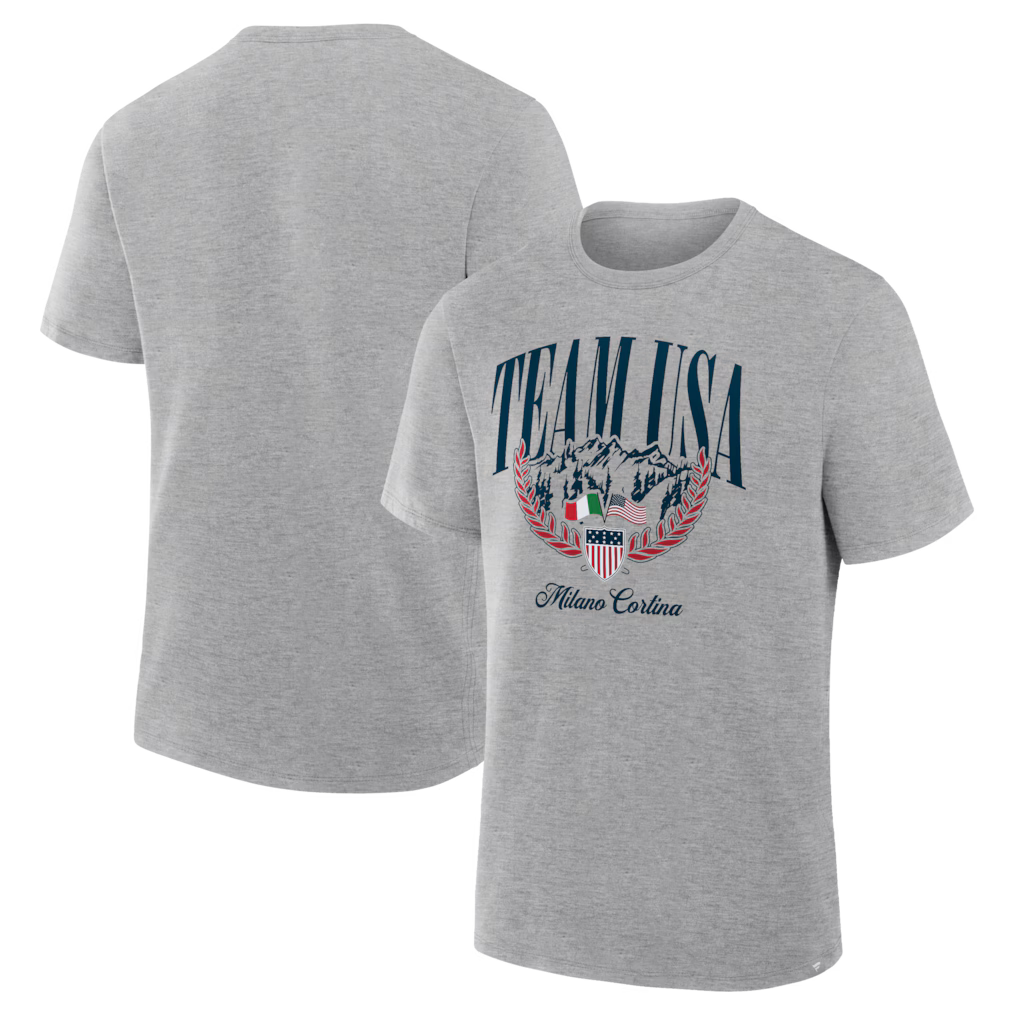 Team USA 2026 Winter Olympics Laurels T-Shirt – Gray (USA Stock) - UKASSNI
