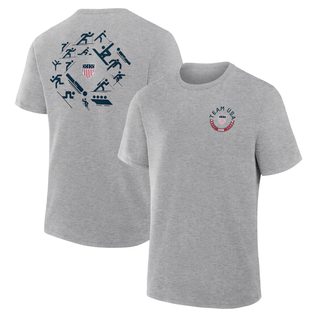 Team USA 2026 Winter Olympics Picto Circle T-Shirt – Gray (USA Stock) - UKASSNI