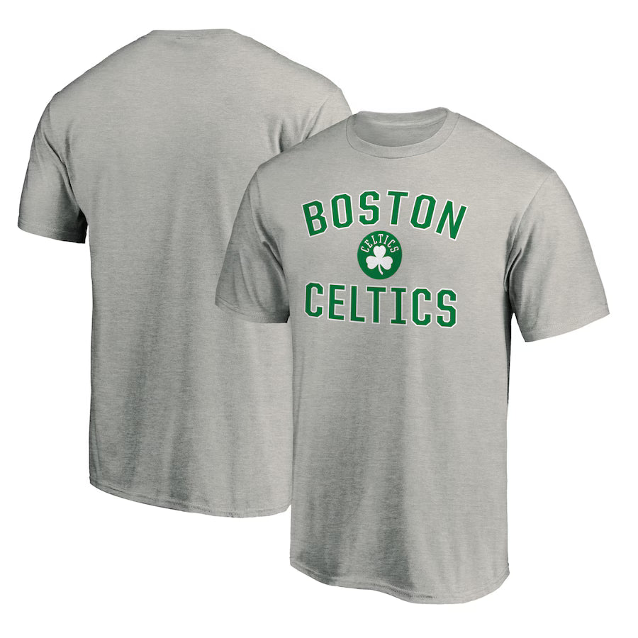 Boston Celtics NBA Victory Arch T-Shirt – Heather Gray (USA Stock) - UKASSNI