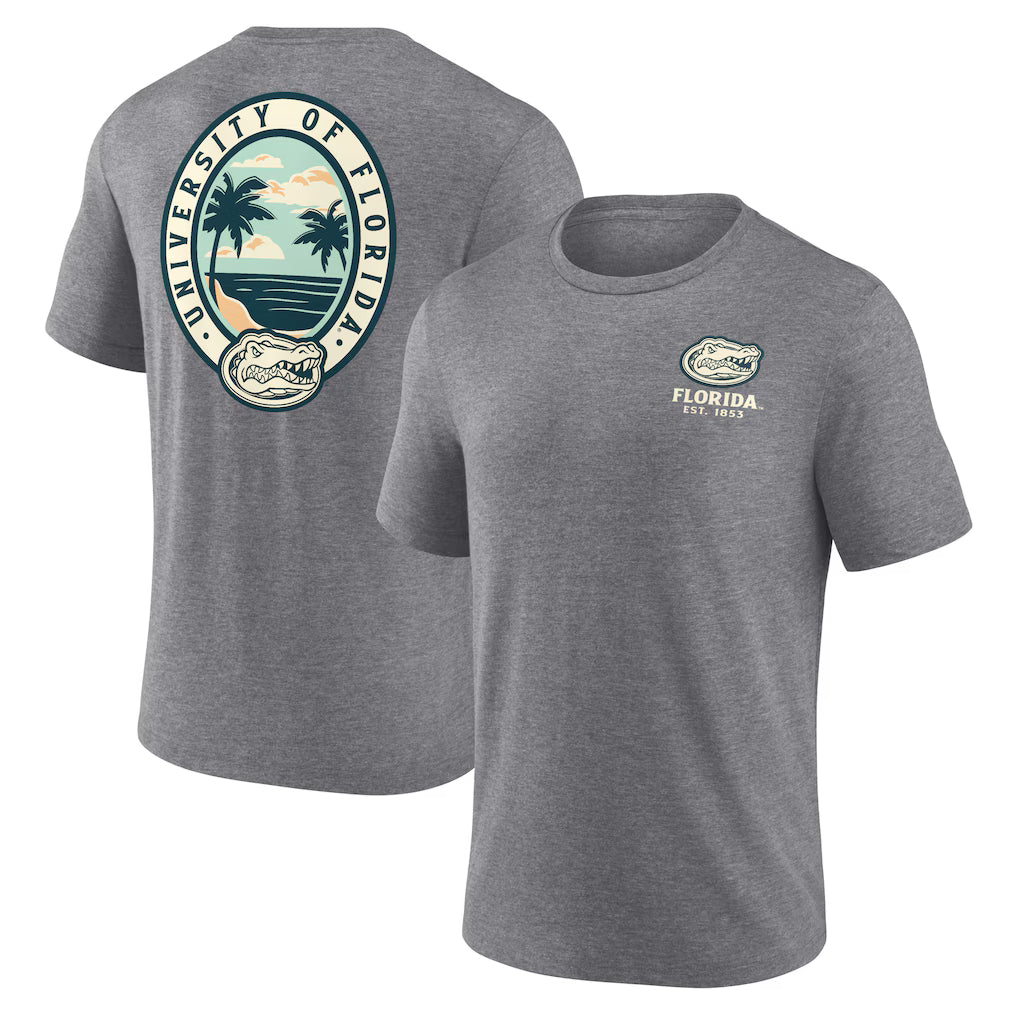 Florida Gators NCAA Region Outdoors Tri-Blend T-Shirt – Heather Gray (USA Stock)
