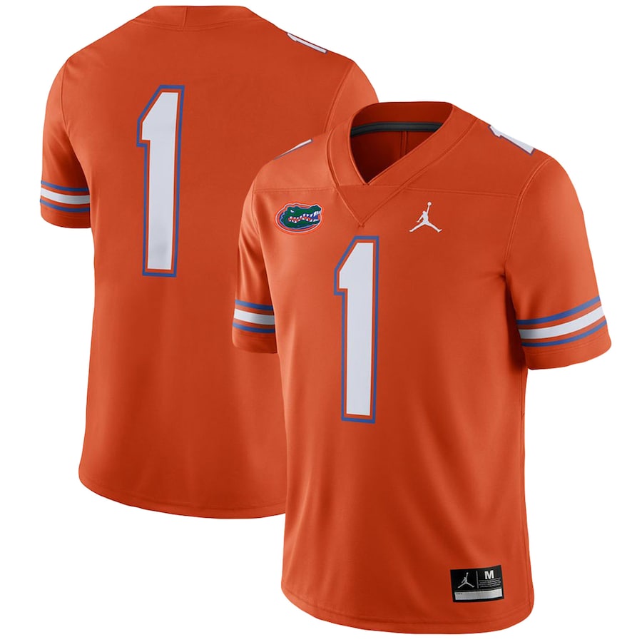 #1 Florida Gators Jordan Brand Alternate Game Jersey - Orange - UKASSNI