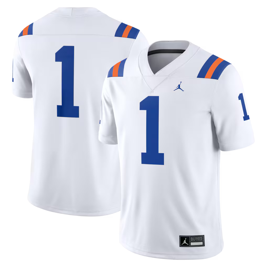Florida Gators Football Jersey – NCAA Jordan Brand Alternate Game – White (USA Sourced)