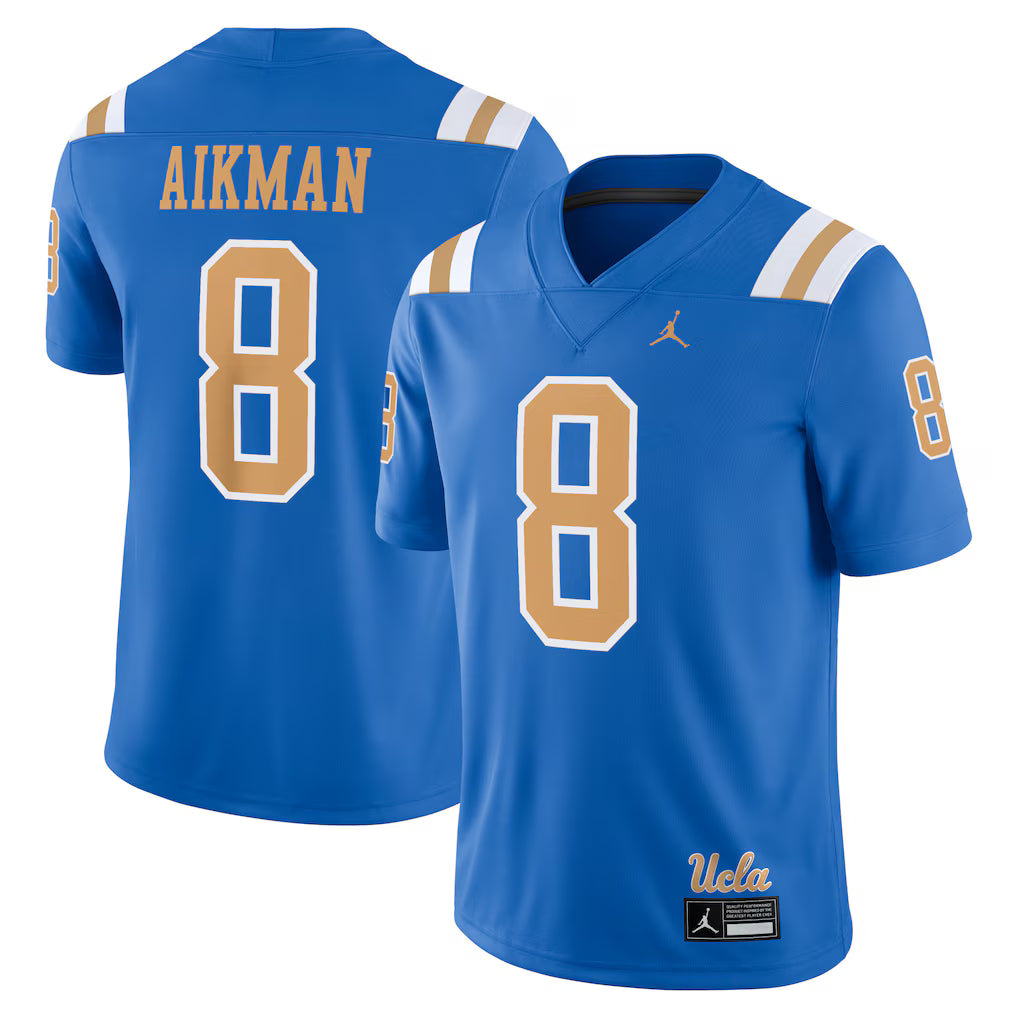 UCLA Bruins Troy Aikman Jersey – NCAA Jordan Brand Alumni Game – Blue (USA Sourced)