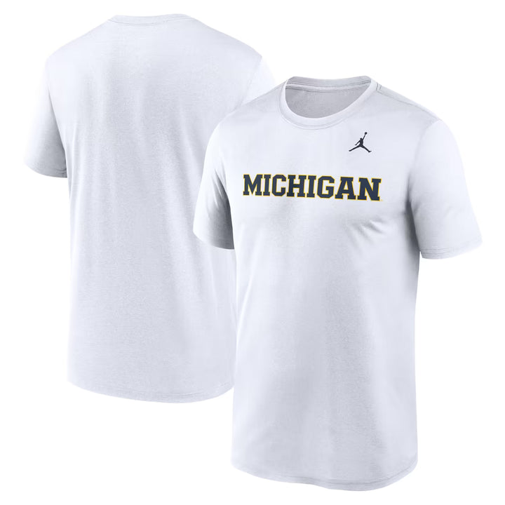 Michigan Wolverines T-Shirt – NCAA Jordan Brand Primetime Legend Wordmark – 2 Colours (USA Sourced)