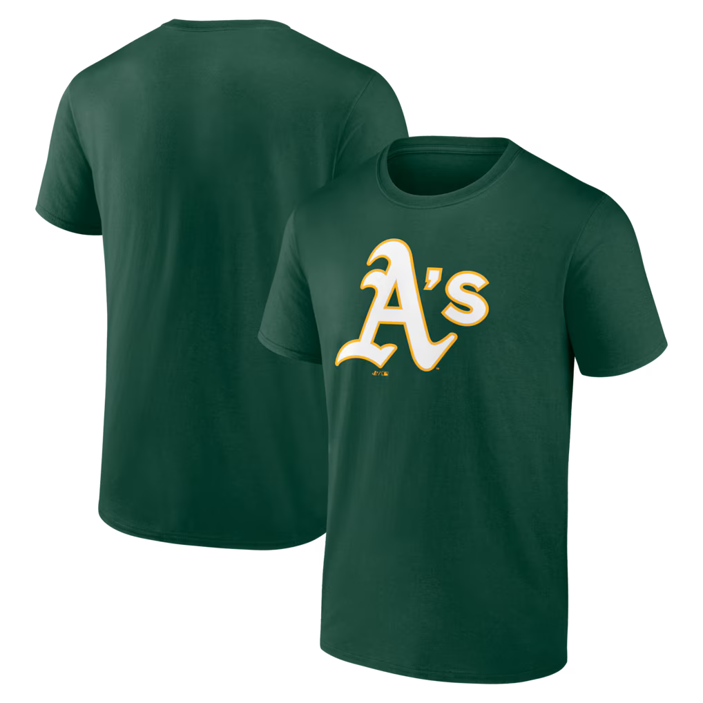 Athletics MLB Logo Athletic Official Logo T-Shirt – Green (USA Stock)