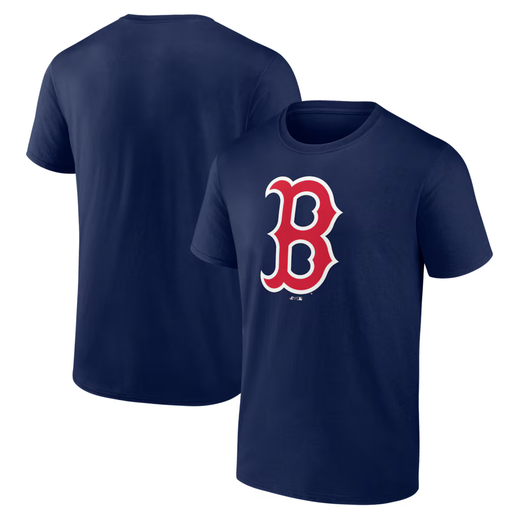 Boston Red Sox MLB Logo Athletic Official Logo T-Shirt – Navy (USA Stock) - UKASSNI