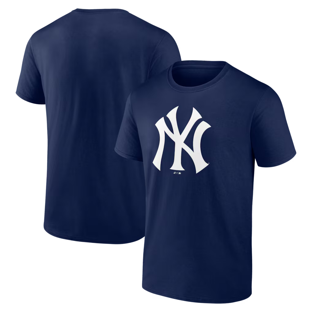 New York Yankees MLB Logo Athletic Official Logo T-Shirt – Navy (USA Stock) - UKASSNI