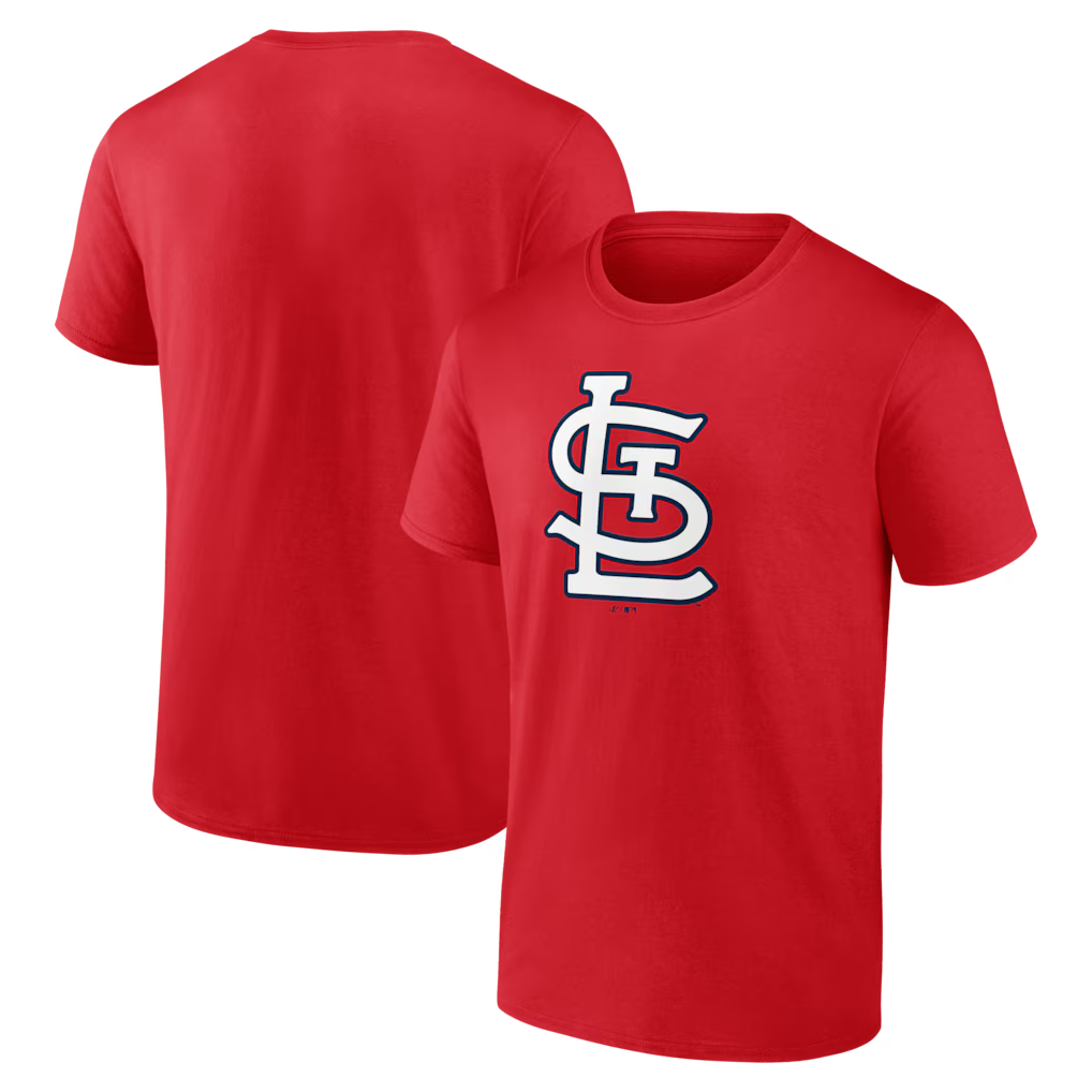 St. Louis Cardinals MLB Logo Athletic Official Logo T-Shirt – Red (USA Stock)