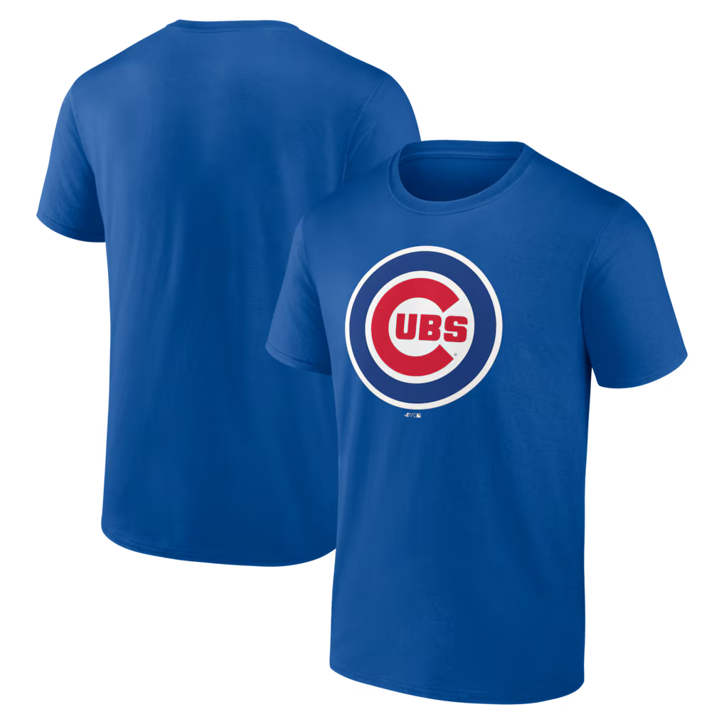 Chicago Cubs MLB Logo Athletic Official Logo T-Shirt – Royal (USA Stock) - UKASSNI