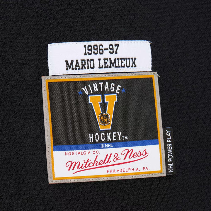Pittsburgh Penguins Mario Lemieux Jersey – NHL Mitchell &amp; Ness 1996-97 Power Play – Black (USA Sourced)