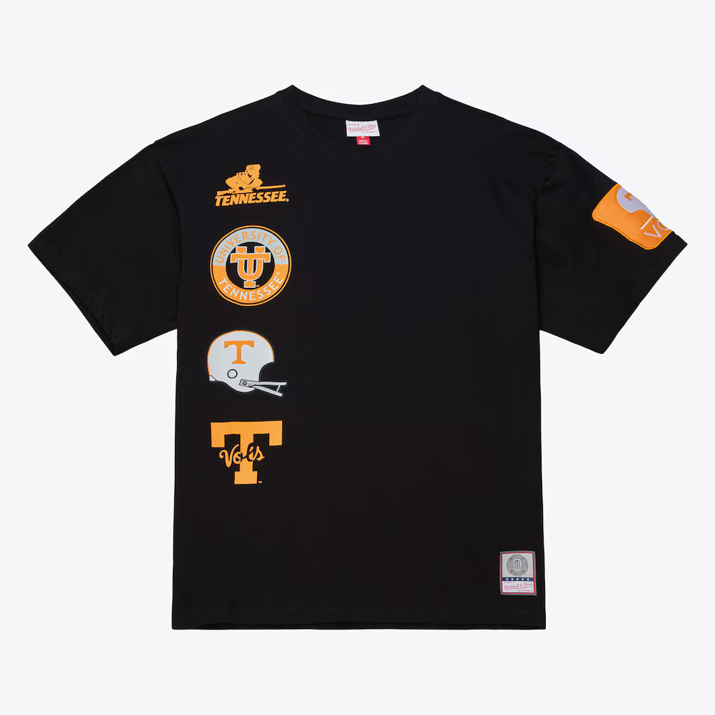 Tennessee Volunteers NCAA Mitchell &amp; Ness Double Clutch Premium T-Shirt – Black (USA Stock) - UKASSNI