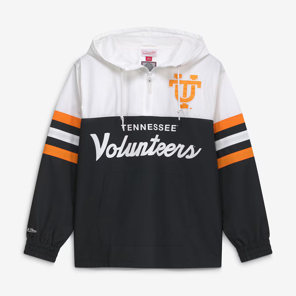 Tennessee Volunteers Windbreaker – NCAA Mitchell &amp; Ness Head Coach Anorak – Black (USA Sourced)