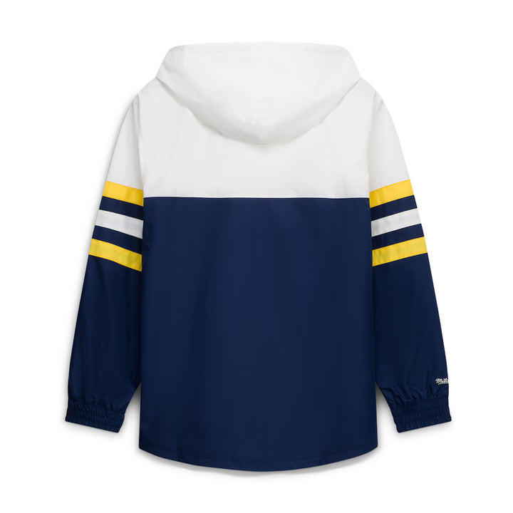 Michigan Wolverines Windbreaker – NCAA Mitchell &amp; Ness Head Coach Anorak – Navy (USA Sourced)