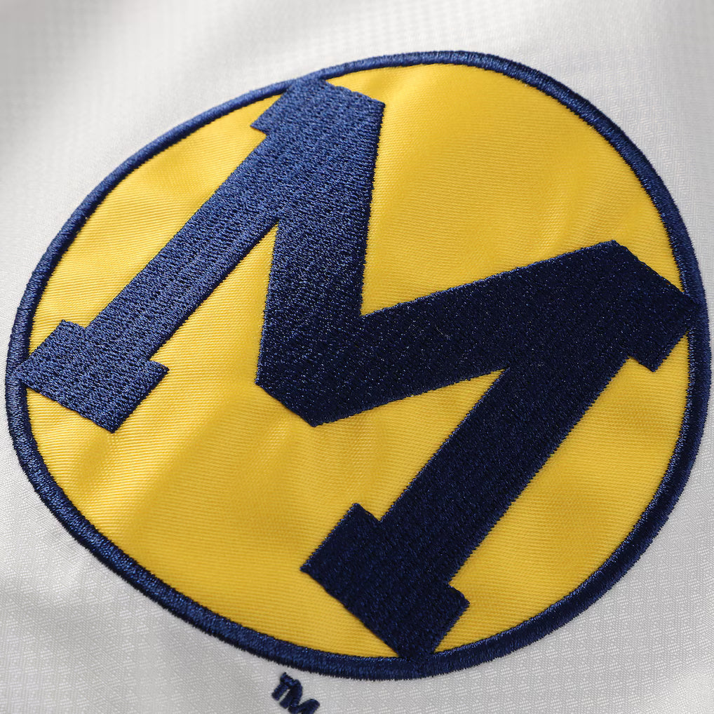 Michigan Wolverines Windbreaker – NCAA Mitchell &amp; Ness Head Coach Anorak – Navy (USA Sourced)