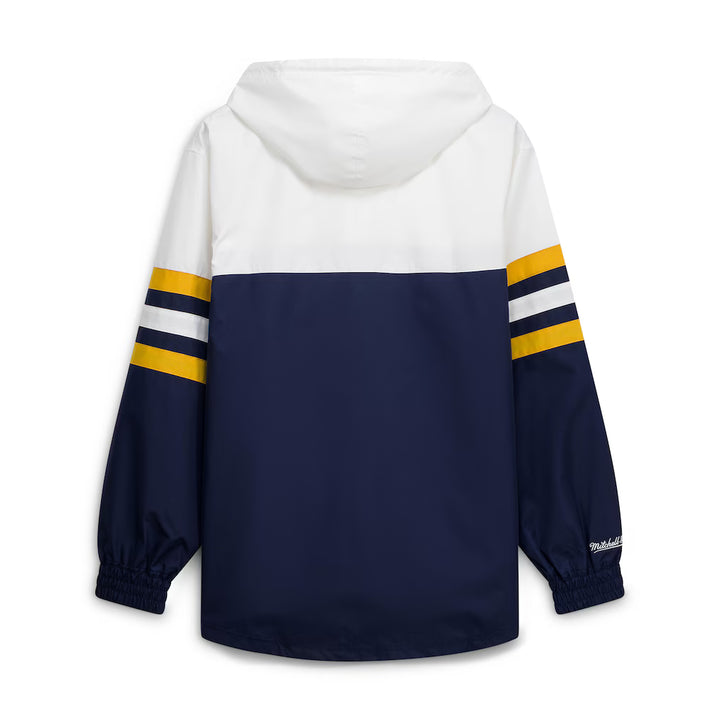 Notre Dame Fighting Irish Windbreaker – NCAA Mitchell &amp; Ness Head Coach Anorak – Navy (USA Sourced)