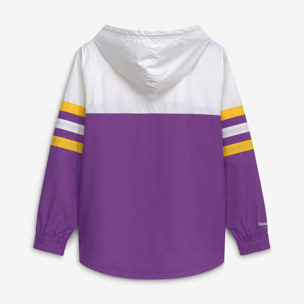 LSU Tigers Windbreaker – NCAA Mitchell &amp; Ness Head Coach Anorak – Purple (USA Sourced)