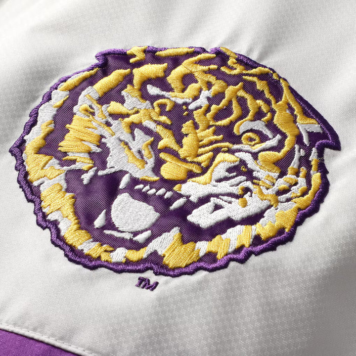 LSU Tigers Windbreaker – NCAA Mitchell &amp; Ness Head Coach Anorak – Purple (USA Sourced)