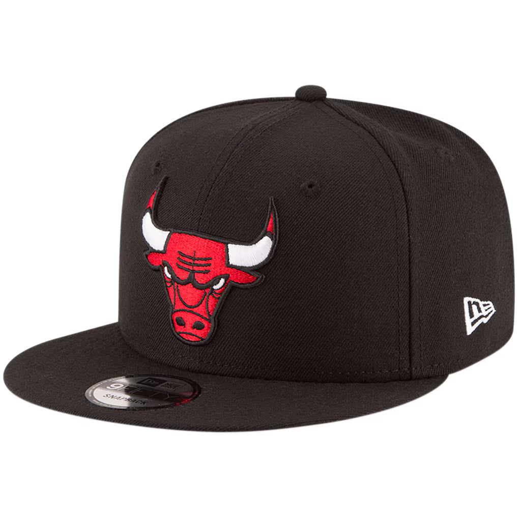 Chicago Bulls New Era Cap - NBA Official Team Color 9FIFTY Snapback – Black (USA Sourced)