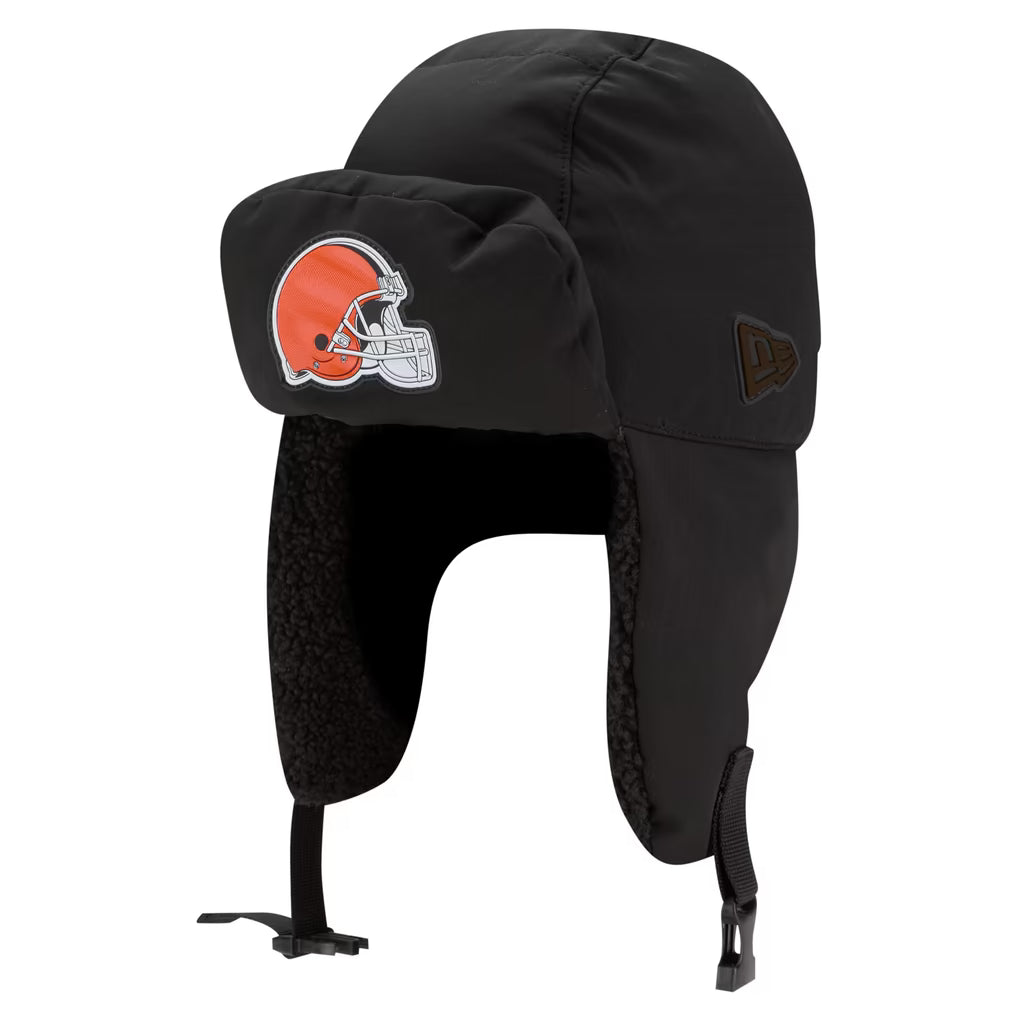 Cleveland Browns Hat – NFL New Era 2026 Sideline Cold Weather Trapper – Charcoal (USA Sourced)
