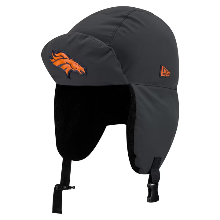 Denver Broncos Hat – NFL New Era 2026 Sideline Cold Weather Trapper – Charcoal (USA Sourced)