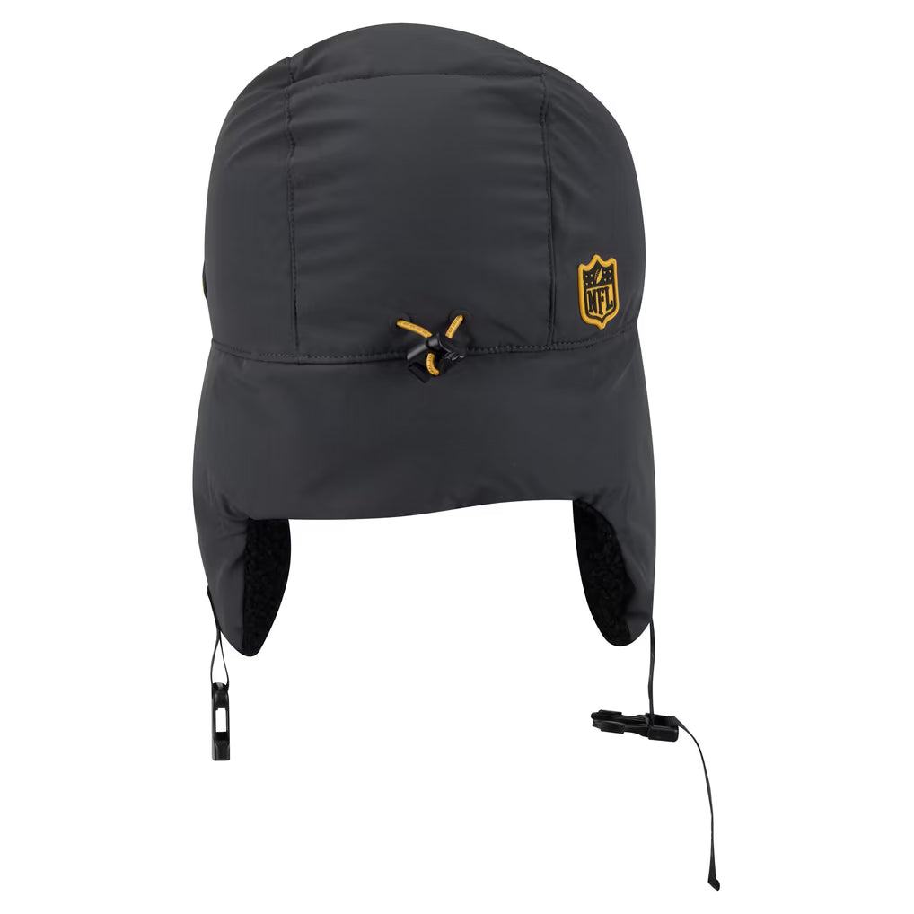 Pittsburgh Steelers Hat – NFL New Era 2026 Sideline Cold Weather Trapper – Charcoal (USA Sourced)